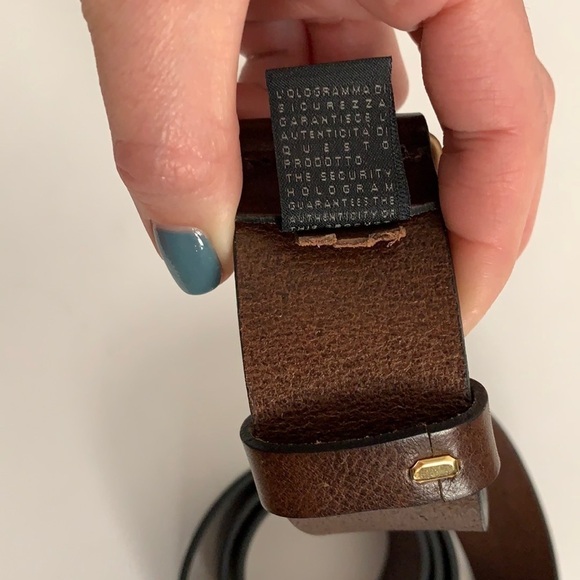 Just Cavalli Brown Leather Gold Buckle Snake Belt - Picture 6 of 14